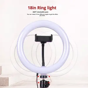 Anneau lumineux photographique de 18 pouces en gros d'usine, <span class=keywords><strong>lampe</strong></span> vidéo personnalisée, anneau lumineux LED pour selfie, trépied avec télécommande - Product Image 3