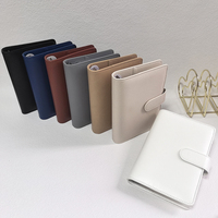 Organiseur de Budget Macaron A6 en Cuir PU Portable 20 Couleurs Rechargeable, Reliure à Enveloppes de Rangement Personnalisables, Vente en Gros