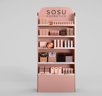 Présentoir de sol personnalisé pour produits de beauté, soins de la peau et cosmétiques, présentoir de maquillage pour magasin de détail