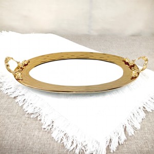 מפעל מותאם אישית סיטונאי בר באיכות גבוהה Binaural עיצוב פרסמטי זהב גבול עוגת קינוח - Product Image 4