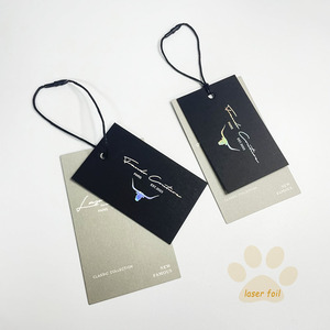 Tùy chỉnh sang trọng tái chế nhãn dập nổi Tùy Chỉnh Treo tag đặc biệt tông Quà Tặng tên thương hiệu hangtags cho quần áo logo riêng thẻ - Product Image 2