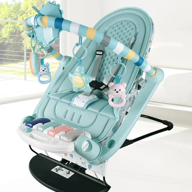 3-In-1 Baby Rocking Chair Toy For Early Childhood Education Automatic Electric Rocking Cradle Vibration Sleep Baby Rocking Chair