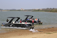 Bateau Ponton Sportif de Luxe 2026 27 pieds 300 CV Hors-Bord - Tourisme et Divertissement Haute Vitesse 8-15 Personnes CE ISO Plancher en Seagrass