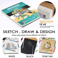 Ensemble de croquis d'artiste en ligne vendre 50 pièces Kit de dessin d'esquisse avec bloc-notes au crayon graphite au fusain