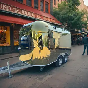 英国爱尔兰的空气流卡车小型咖啡食品卡车拖车移动厨房移动酒吧拖车