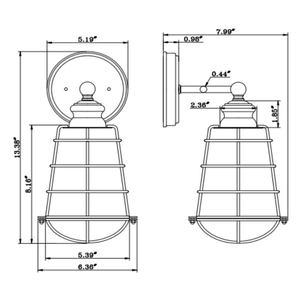Applique murale industrielle Shinetime à 1 lumière, cage en fil métallique, style rustique de ferme, pour salle de bain, salon, cuisine (bronze) - Product Image 5