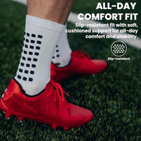 Chaussettes de sport antidérapantes unisexe à grip doublé pour l'entraînement, avec flocage et double grip intérieur