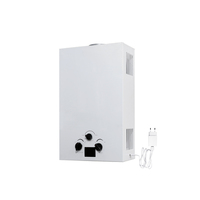 Pemanas Air Gas Tipe Flue dengan Fungsi Musim Panas dan Musim Dingin, Daya 12V, Sumber Daya Eksternal USB atau Tipe C