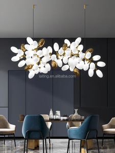 Lobby de l'hôtel Art Design verre raisin appliques murales lustre de Style crème nordique salle de réunion lampe d'escalier - Product Image 6