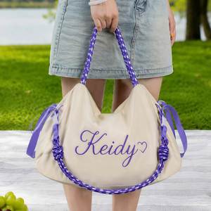 Sac de voyage multifonctionnel en nylon durable pour femmes, sac de sport tout-en-un avec nom personnalisé - Cadeau pour occasions spéciales - Product Image 3