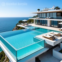 Piscine rectangulaire en acrylique QIANKAI de 5 pieds de profondeur avec garantie de 20 ans, entièrement écologique, paroi en verre épais