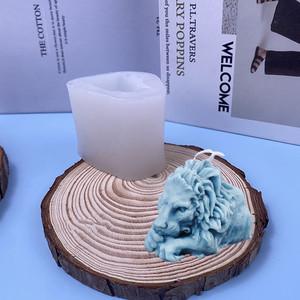 Early Riser Lion forme <span class=keywords><strong>bougie</strong></span> savon aromathérapie animal plâtre silicone moule résine moule - Product Image 3