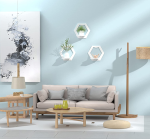 Kệ Để Tường Bộ 3, Kệ Nổi Màu Trắng Dễ Lắp Ráp 29X29X18Cm <span class=keywords><strong>PVC</strong></span>, Kệ Trang Trí Và Thiết Thực Cho Phòng Trẻ Em - Product Image 3