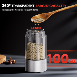 Juego <span class=keywords><strong>de</strong></span> molinillo <span class=keywords><strong>de</strong></span> sal y <span class=keywords><strong>pimienta</strong></span> <span class=keywords><strong>de</strong></span> cocina Molinillo <span class=keywords><strong>de</strong></span> sal y <span class=keywords><strong>pimienta</strong></span> negro Molinillo <span class=keywords><strong>de</strong></span> especias eléctrico <span class=keywords><strong>de</strong></span> gravedad LED <span class=keywords><strong>de</strong></span> acero inoxidable ajustable - Product Image 4