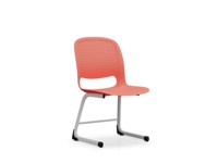 Chaise longue ergonomique moderne empilable à prix abordable, dossier en PP et pieds en fer, gain de place, personnalisable OEM pour salle de classe