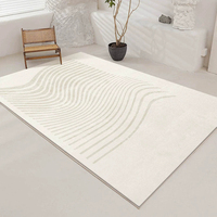 Tapis de luxe en fausse fourrure de cachemire pour salon et chambre, grand tapis moelleux antidérapant pour salon, chambre, hôtel
