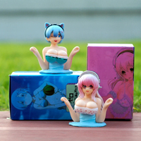 Secouant la poitrine fille voiture tableau de bord ornement Sexy Anime Silicone poupée dodue voiture intérieur forme moto accessoires décoration