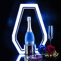 Nouveau Design Led Acrylique Bouteille De Vin Présentoir Discothèque Led Bouteille Présentateur Glorifier Bar Étagère