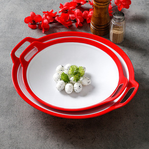 Plato de melamina con doble asa, plato comercial <span class=keywords><strong>para</strong></span> <span class=keywords><strong>restaurante</strong></span>, hotel y bandejas <span class=keywords><strong>para</strong></span> servir fideos salteados - Product Image 5