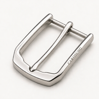 Boucle ardillon en argent massif brillant Carosung pour ceinture en cuir de vachette haut de gamme