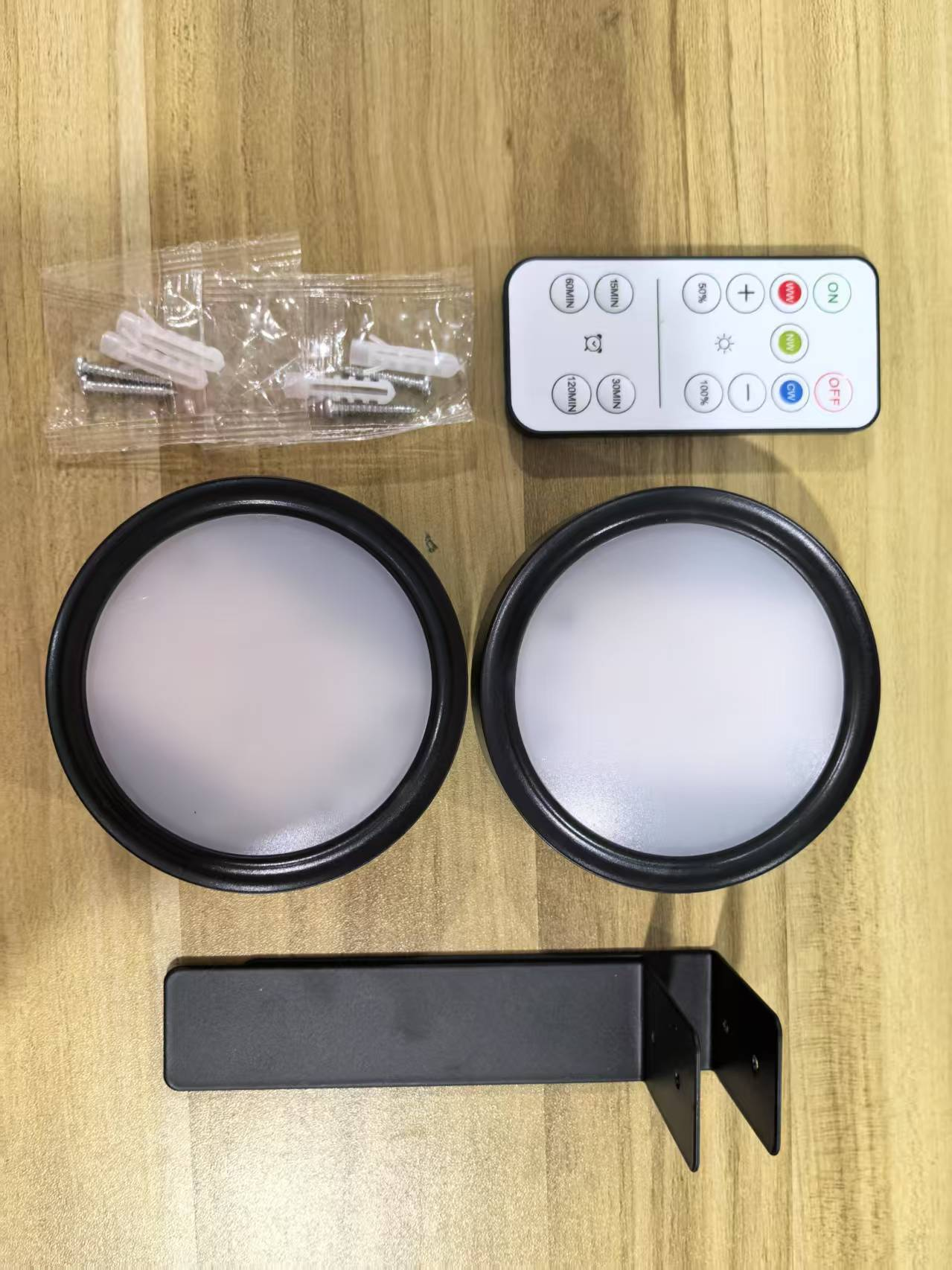 [Black-shell 3-color] 2 Light + 1 Remote Control