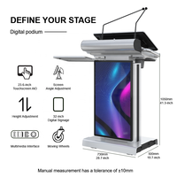 Podium multimédia intelligent à hauteur réglable avec écran tactile 32 "pour salle de classe et salle de conférence