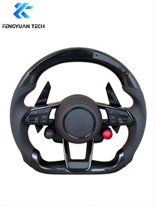 Volant <span class=keywords><strong>sport</strong></span> en cuir et fibre de carbone pour <span class=keywords><strong>Audi</strong></span> A3/A4/B8/B8.5/Q5/Q7/RS3/RS4/RS5/S3/S4/S5/S6/S7/RS6/RS7/R8 - Product Image 3