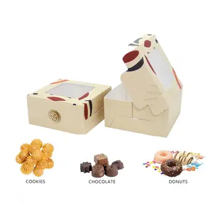 Cake box distributors wholesale custom printed small mini cake baking packaging box for desserts and pastries