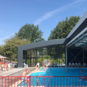 Techo Corredizo de Vidrio Eléctrico con Control Remoto de Diseño Moderno, Cubierta Retráctil de Aluminio <span class=keywords><strong>para</strong></span> Patio y Piscina - Product Image 2