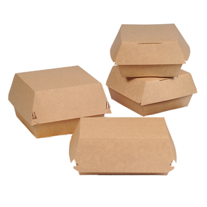 Custom Disposable Kraft Paper Packaging Fast Food Takeout To Go Hamburger Hot dog Fried Chicken Box