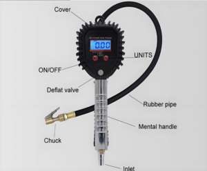 हॉट सेलिंग पोर्टेबल डिजिटल टायर दबाव गेज कार टायर दबाव गेज कार टायर दबाव गेज - Product Image 2