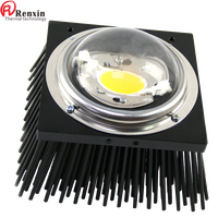 Heatsink Pin Fin LED 120W 125x125mm Pasif/Aktif dengan Lubang Pra-pasang untuk COB Seri Cxb3590/vero29 dan CLU048&058