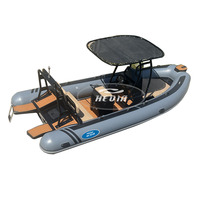 Haide 17 Fuß Geschweißtes Aluminiumboot RHIB 520cm Aluminium-Schlauchboot Preis und Starres Aufblasbares Ruderboot Mit Motor
