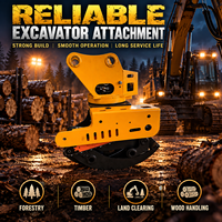 Excavator Forestry Grapple Saw Hydraulic Tree Cutter Attachment NM400 Material Gear for Logging Timber Handling Land Clearing
