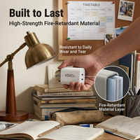 Chargeur mural rapide OEM personnalisé avec logo, 45W, double USB-C PD3.0, prise US/EU, adaptateur secteur PD4.0, double sortie Type-C pour ordinateurs portables et téléphones
