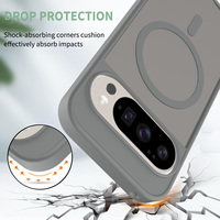 Coque pour Google Pixel 10 Pro XL, finition mate givrée, étanche, design luxueux, translucide, PC+TPU, magnétique, avec logo personnalisé, vente en gros