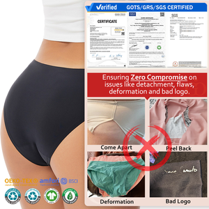 Ropa interior sin costuras con logotipo personalizado, bragas sin costuras Hipster consolidadas sin costuras de talle bajo de seda helada sin rastro <span class=keywords><strong>para</strong></span> <span class=keywords><strong>mujer</strong></span> - Product Image 5