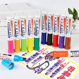다채로운 광고 페인트 마커 10mm 섬유 팁 리필 아트 마커 세트 방수 부드러운 빠른 건조 아트 마커