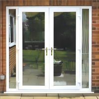 Filet d'écran moderne en fibre de verre pour porte de sécurité avant en PVC UPVC isolation phonique ouverture manuelle-fini pour maison villa