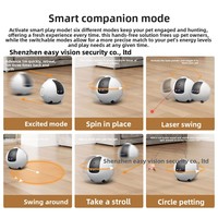 Robot Inteligente para Mascotas con Cámara, Pantalla Dual HD, WiFi, Audio Bidireccional, Alarma de Movimiento, Monitor Interactivo para Mascotas, Seguridad para el Hogar