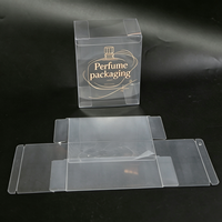 Boîte d'emballage pliable en PET transparent personnalisée et recyclable pour les produits de parfumerie et de cosmétiques