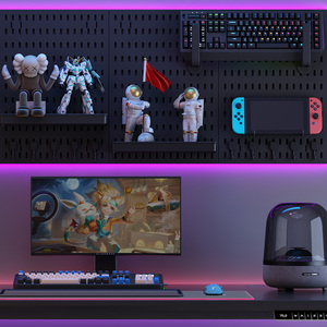 047-GR2 стильная и прочная PP Pegboard для игровых комнат, простая установка, разнообразные аксессуары для улучшения игрового опыта - Product Image 1