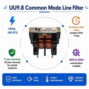Induttore a modo comune tipo UU Uu9.8 Uu10.5 20mH 30mH 45mH 220V 50Hz, Induttore filtro a bobina di arresto con nucleo in <span class=keywords><strong>ferrite</strong></span> - Product Image 1