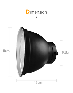 Factory Sale Plastic and Aluminum 7''/18cm Standard Reflector <strong>Diffuser</strong> Lamp Shade for Bowens Mount Studio <strong>Flash</strong> Video Light - Product Image 2