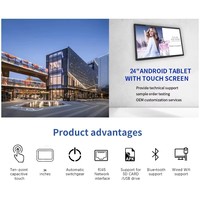 Nueva Tablet PC Android de 24 Pulgadas con Pantalla Táctil IPS 1080p, Cámara HD, Octa Core, 4G GSM, Wi-Fi, POE, NFC, RJ45, Profesional, para Negocios, ROHS