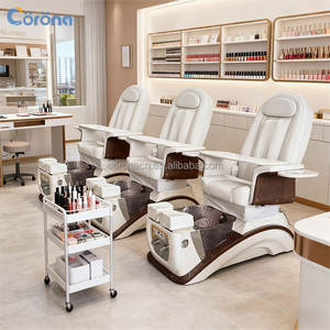 Cómoda Silla de <span class=keywords><strong>Spa</strong></span> para Pedicura con Hidromasaje sin Tuberías, Masaje Eléctrico con Sistema de Drenaje Automático para Salón de Uñas - Product Image 1