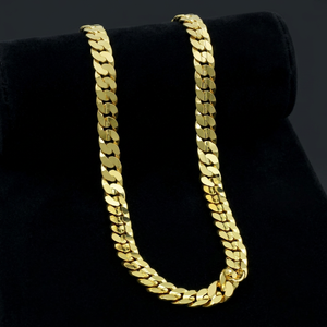 Wholesale Modern Cuban Link Style Micro <b>Gold</b> Plated 14K 18K <b>24K</b> Necklace Trendy Fashion <b>Chain</b> for Party Mainly Made of Brass - Product Image 1