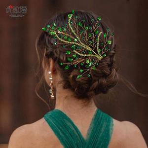 Bandeau de <span class=keywords><strong>coiffure</strong></span> de <span class=keywords><strong>mariée</strong></span> LY-HP0075 avec perles de cristal et strass faites à la main, accessoire pour cheveux pour robes de soirée et de bal - Product Image 6