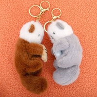 Gantungan Kunci Boneka Beruang Laut Lucu, Aksesoris Tas Hewan Kartun, Beruang Laut Mini dengan Liontin Ikan, Mainan Boneka Lembut Grosir untuk Hadiah