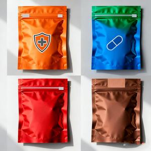 Bolsas de plástico con cierre hermético, resistentes al olor, personalizadas con impresión mate, en stock, de 3.5g, 7g y 28g, tipo Mylar. - Product Image 1